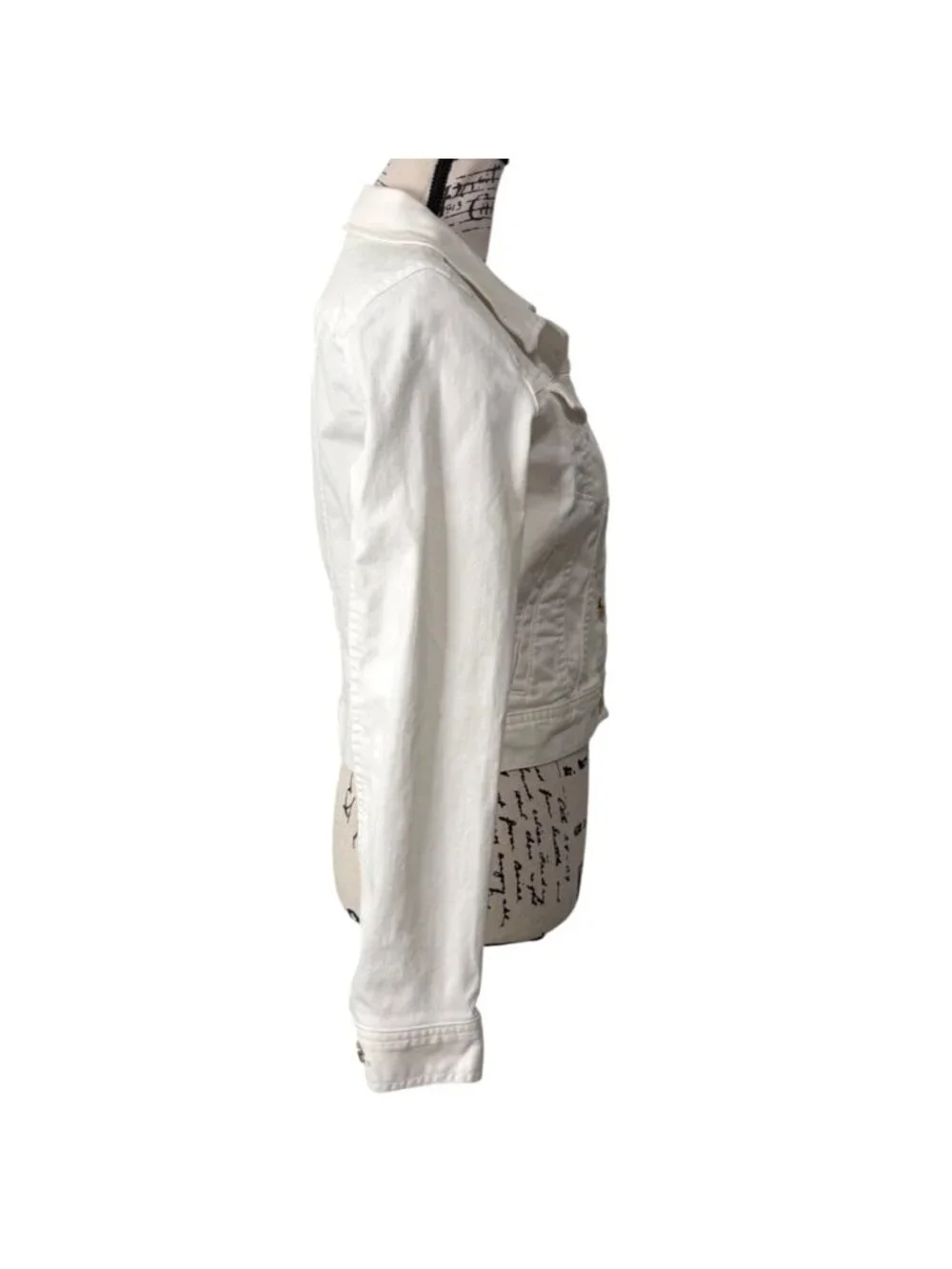 Lilly Pulitzer Womens Size S White  Denim Jacket Seaspray with Gold Buttons